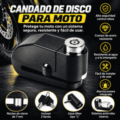 CANDADO Alarma Disco Para Moto