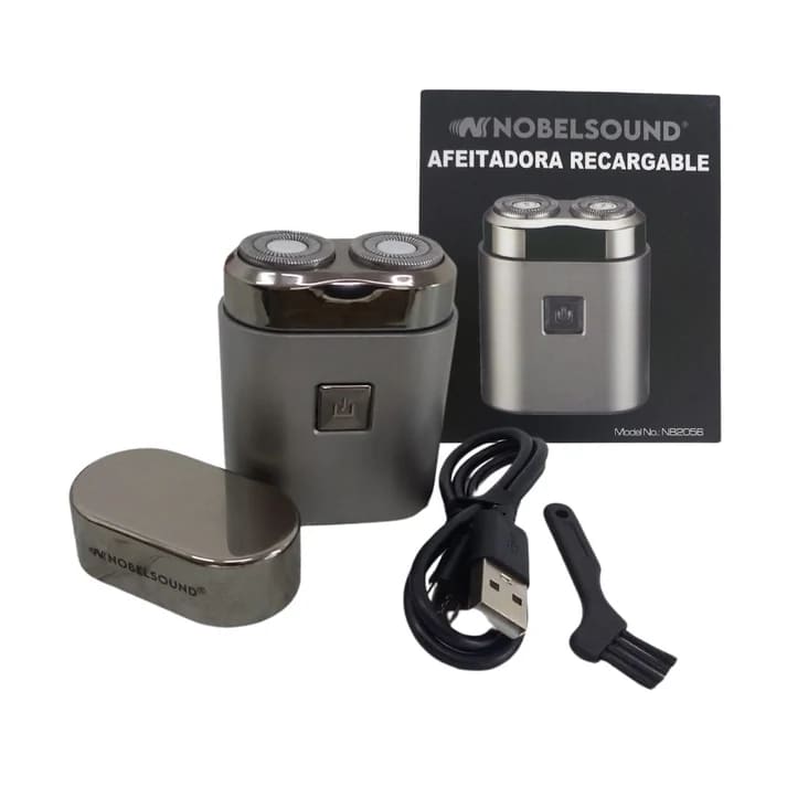 Afeitadora portatil recargable, diseño compact