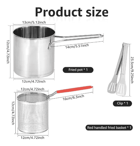Olla Freidora  Aceite Con Canasta Acero