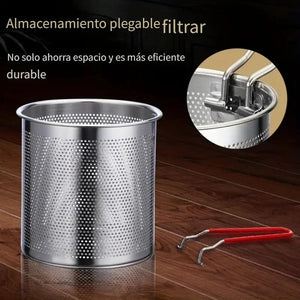 Olla Freidora  Aceite Con Canasta Acero